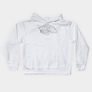 Betta Fish Keep Swimming Logo Kids Hoodie